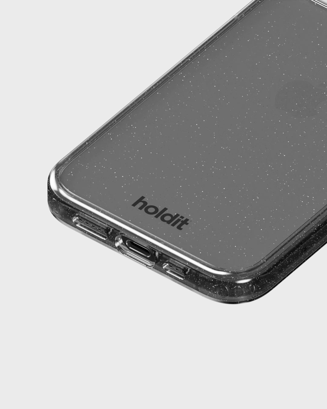 Glitter iPhone cover - sort